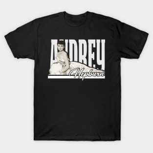 Hepburn's Enchanting Smile Audrey Hepburn Vintage Glam Tee T-Shirt